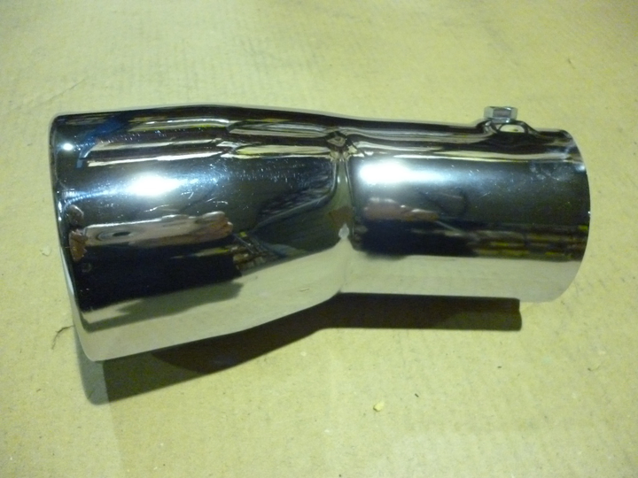 Colita escape curvo 3" cromado mb 1519 - Imagen principal