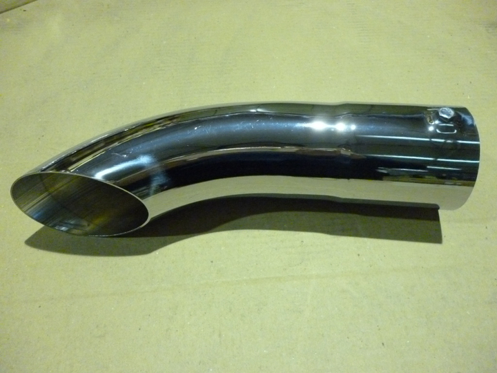 Colita escape corto 3"1/2 cromado - Imagen principal