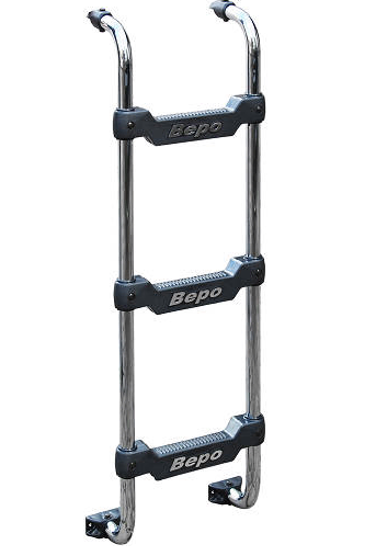 Escalera trasera cromada 1200 mm 3 escalones - Imagen principal