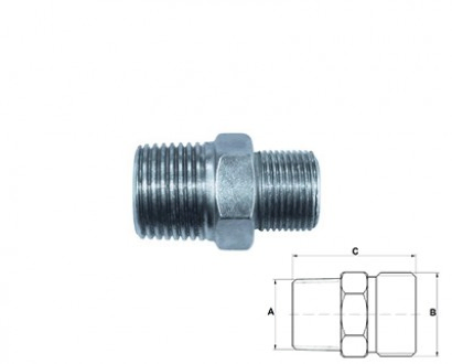 Conexion (niple) reductor  3/4 x 3/8 npt zk galleta freno - Imagen principal