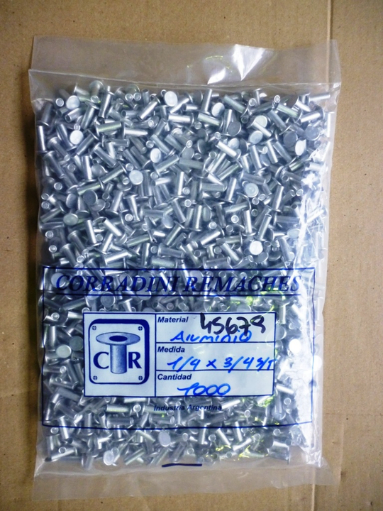 Remache millar semitub cab plan alum 1/4 x 3/4 (10-12) - Imagen principal