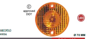 Señalero delantero 1 led 24v cristal c/luz ambar i/d - Imagen principal