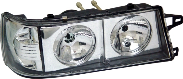 Tunning semioptica c/señ d/parabola cromada c/vidrio liso izq - Imagen principal