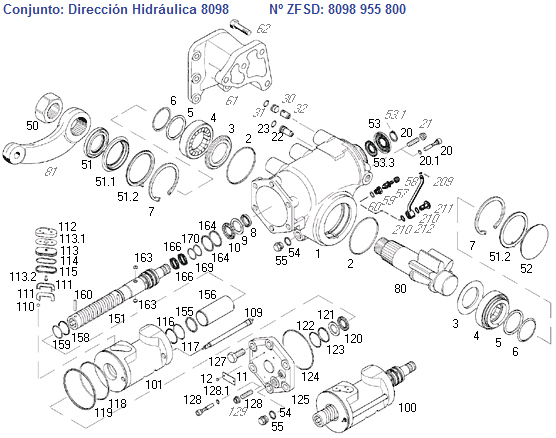 Caja dir hid s/brazo pitman s/brazo pitman - Imagen principal