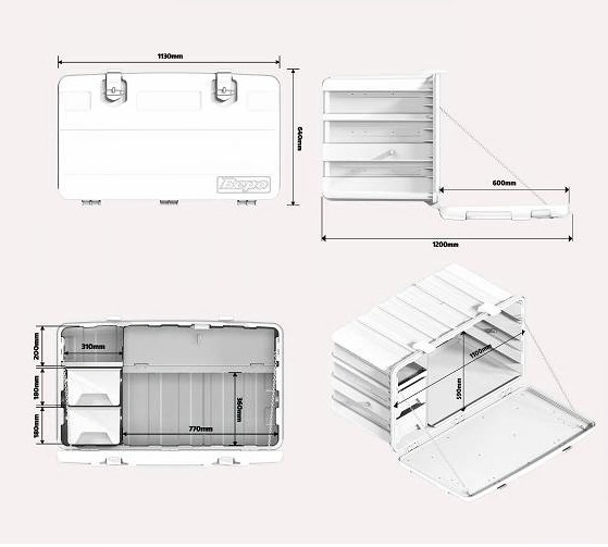 Caja herramientas plast.cocina la120 pr70 al65cm.ilu, est, caj - Vista 4