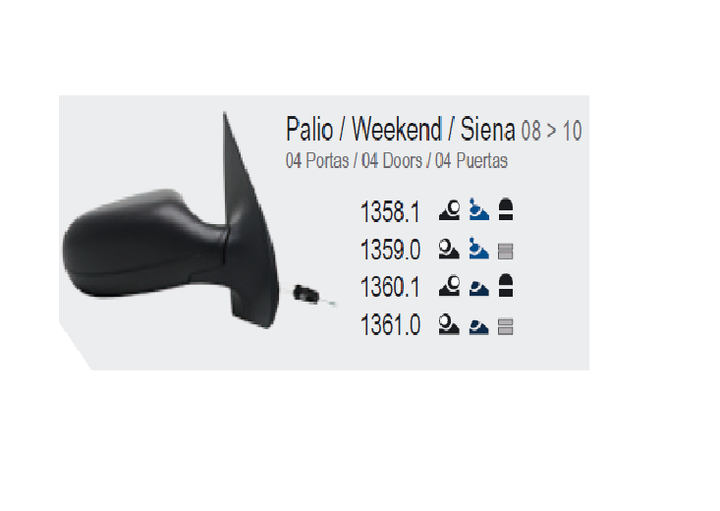 Espejo exterior 4ptas der - Imagen principal