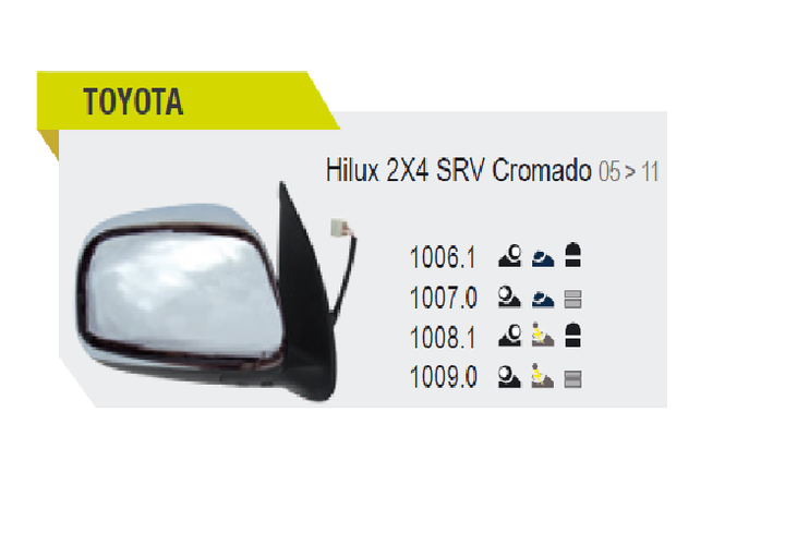 Espejo retrovisor.electrico.cromo izq - Imagen principal
