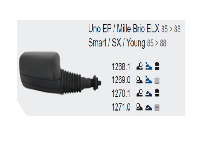 Espejo s/control con fuelle triangular izq - Imagen principal