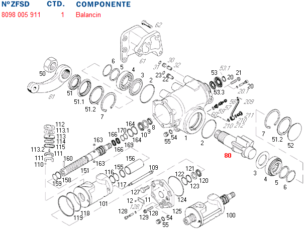 Eje sector caja direc 8098 - Imagen principal