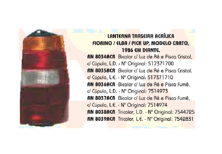 Faro trasero tricolor t/carto 4p izq - Imagen principal