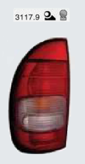 Faro trasero rojo fume 5ptas izq - Imagen principal