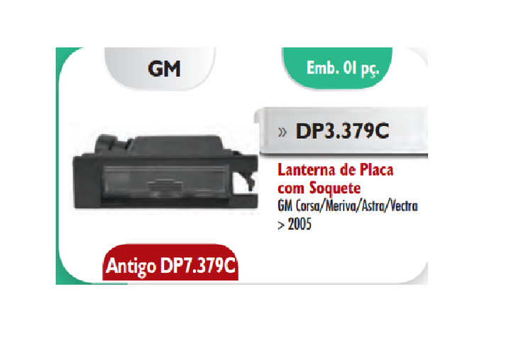 Faro matricula con portalámpara i/d - Imagen principal