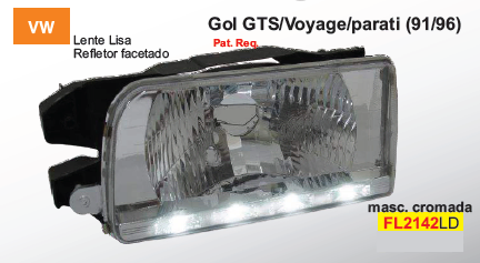 Semioptica lente liso halogena con led der - Imagen principal