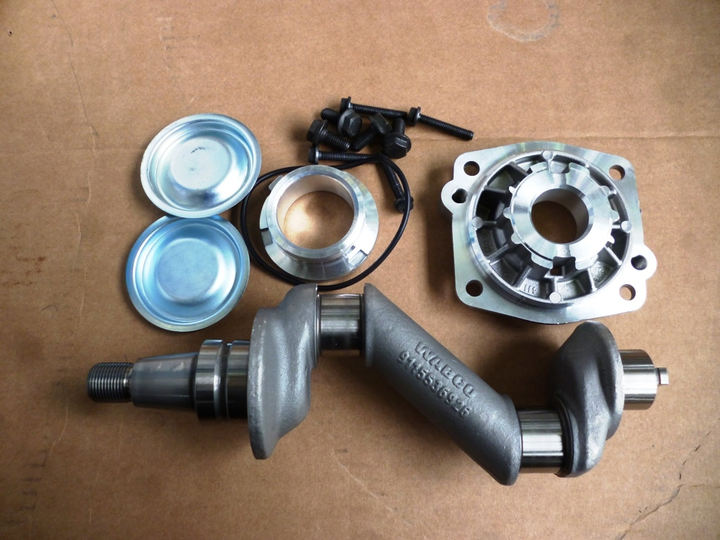 Cigueñal compresor con tapa, sellos, buje, orines y tornillos - Imagen principal