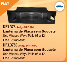 Faro matricula c/portalampara i/d - Imagen principal