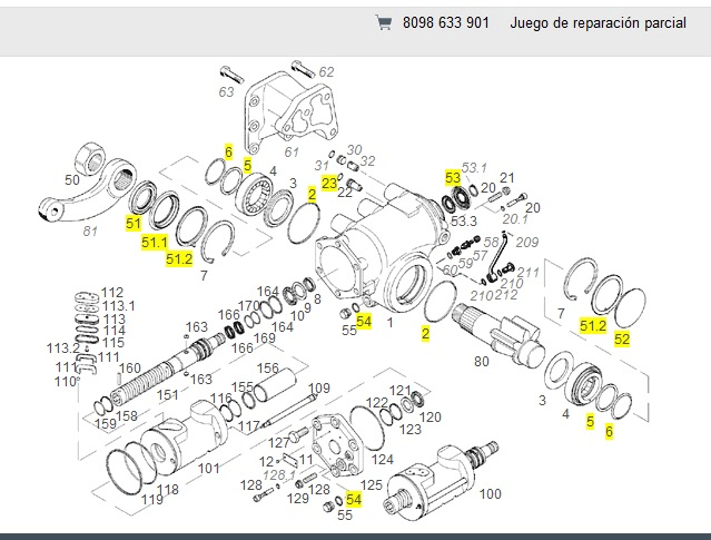 Rep caja dir hidraulica completo - Imagen principal