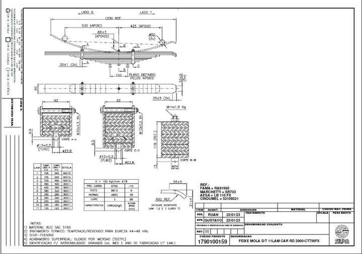 Mazo elastico del/tras randon (nº orig 2080.06573) - Vista 2