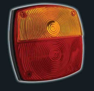 Faro trasero cuadrado b/embutir t/randon ambar i/d - Imagen principal