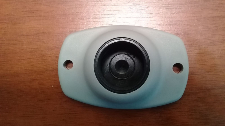 Soporte inferior de pasamano 32mm gris claro - Imagen principal