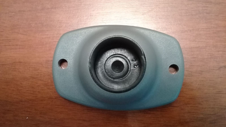 Soporte inferior de pasamano gris oscuro 34mm - Imagen principal