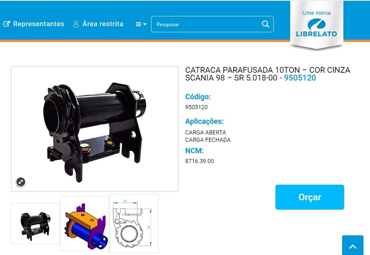 Amarra carga p/cinta p/semirremolque  10 ton - Imagen principal