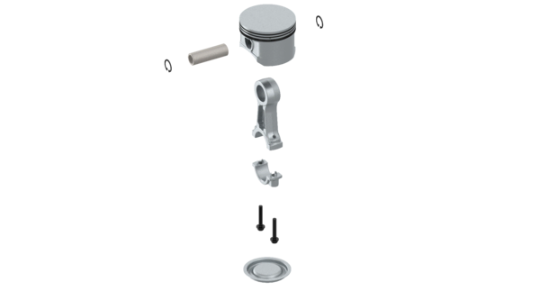 Piston y aros compresor + biela - Imagen principal