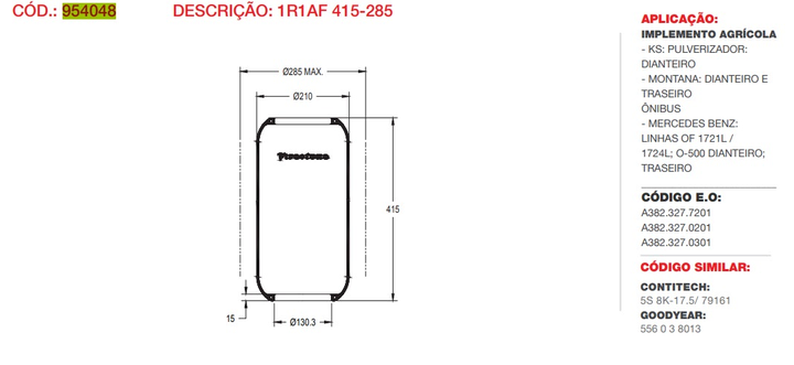Vejiga susp.(goma) 1r1af-415-285 del/tra - Imagen principal