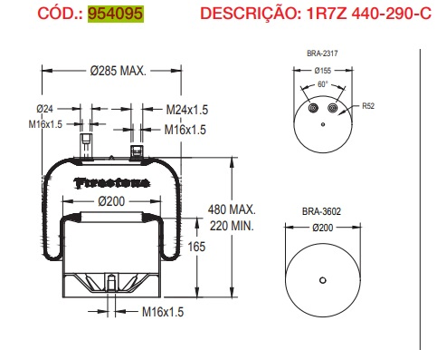 Vejiga susp.(completa) 1r7z-440-290-c trasera - Vista 3