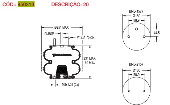 Vejiga susp.(completa) 20 t.3 eje elevable - Vista 3