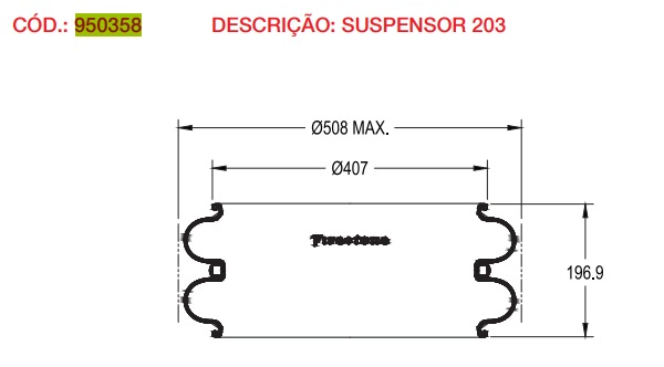 Vejiga susp.(goma) suspension neumatica eje elevable - Vista 2