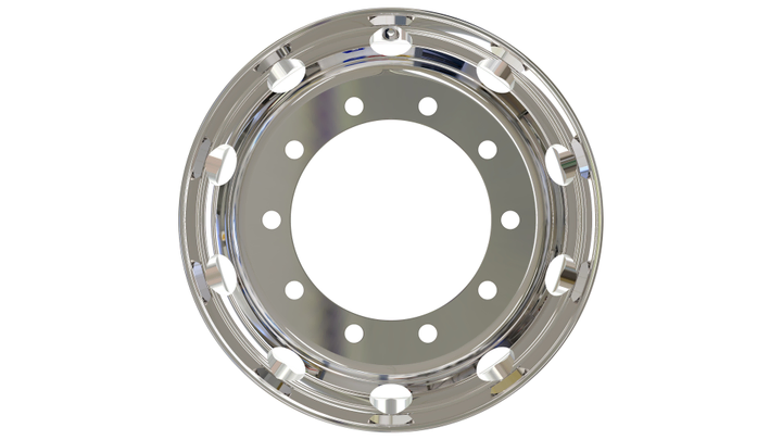 Disco rueda 8.25x22.5 aluminio remolque con valvula externa - Vista 3
